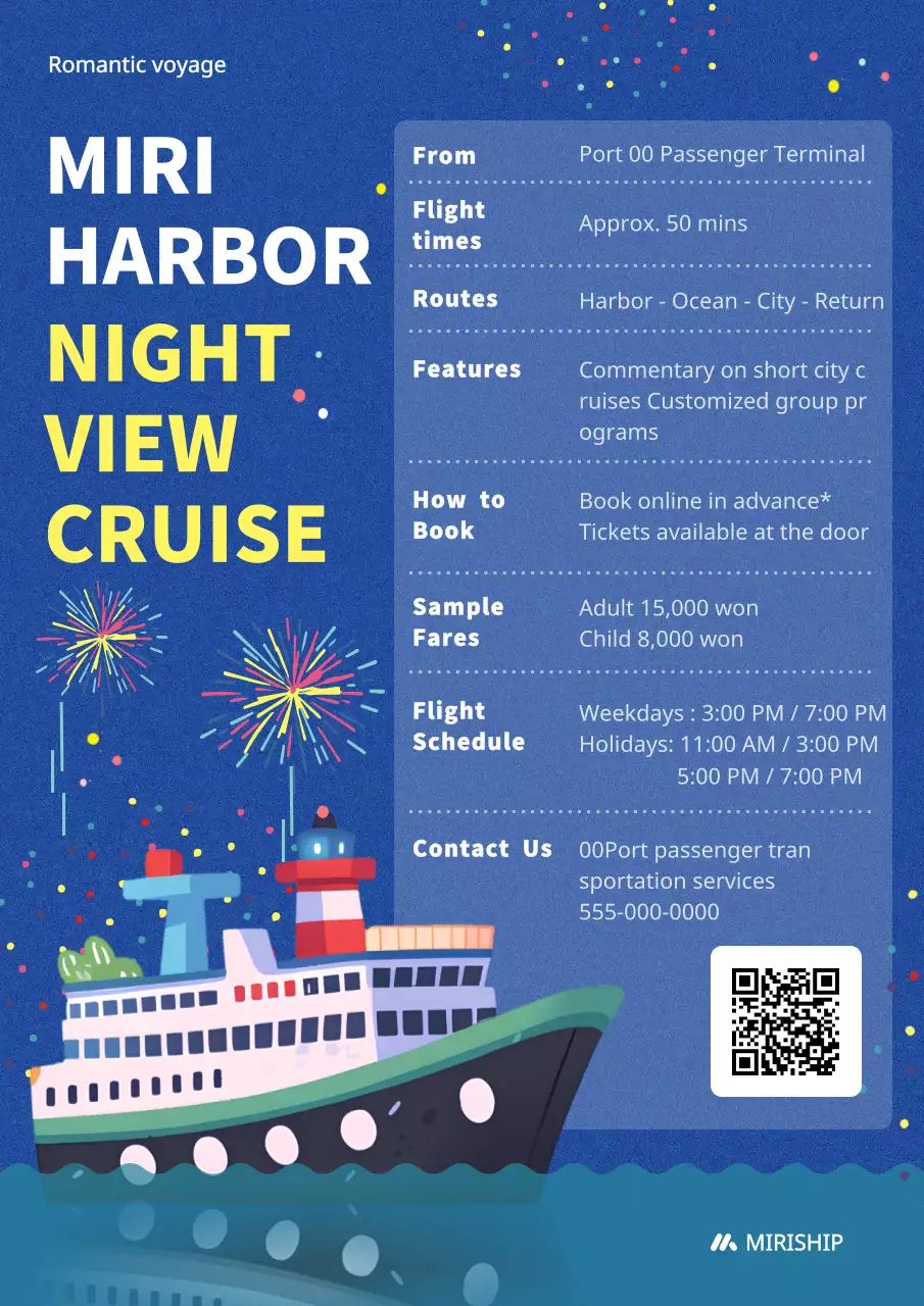 blue modern cruise promotion