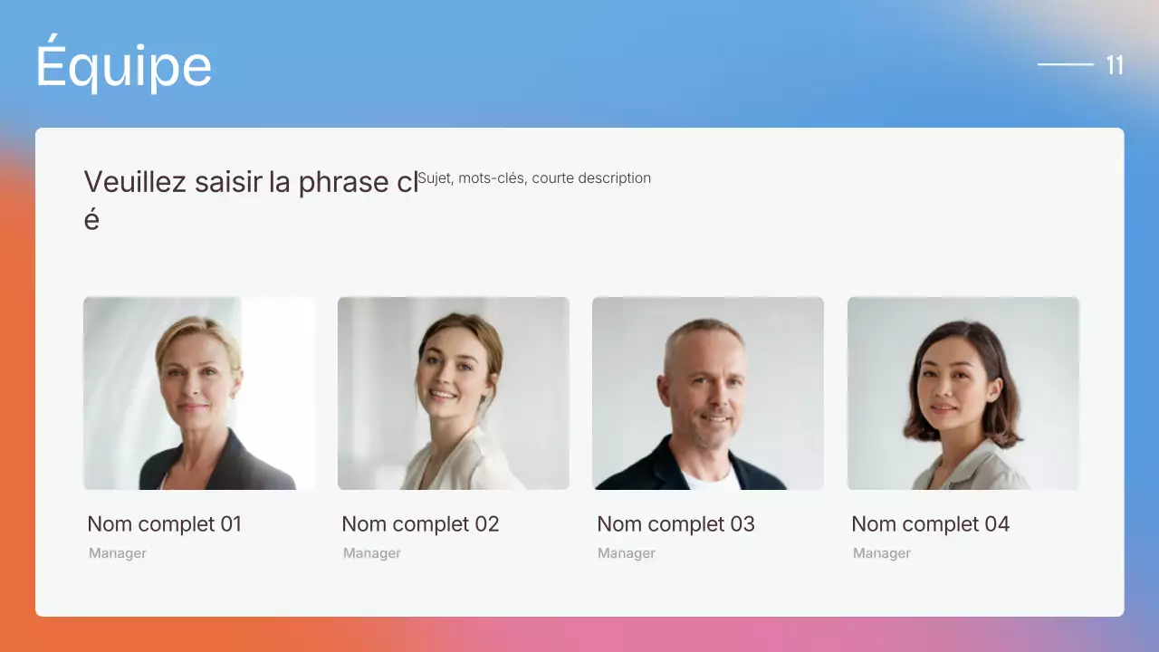 Présentation moderne et colorée de la stratégie de vente