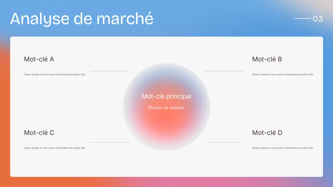 Présentation moderne et colorée de la stratégie de vente