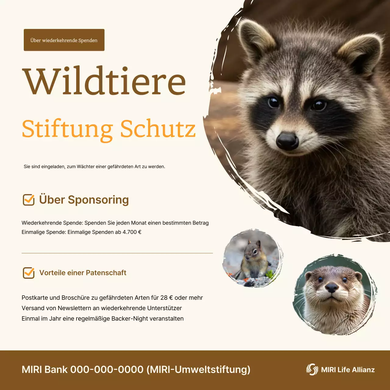 Beige Nature Umweltkampagne