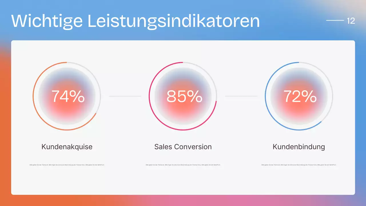 Farbenfrohe, moderne Vertriebsstrategie-Präsentation