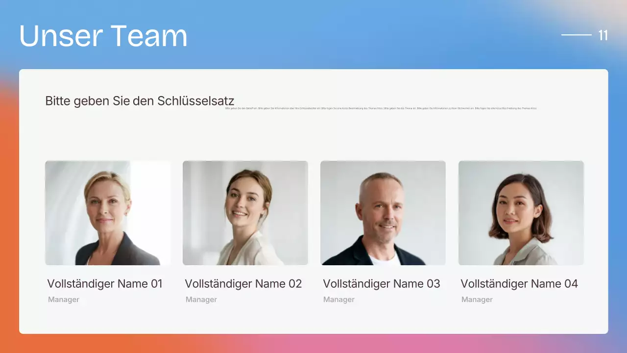 Farbenfrohe, moderne Vertriebsstrategie-Präsentation
