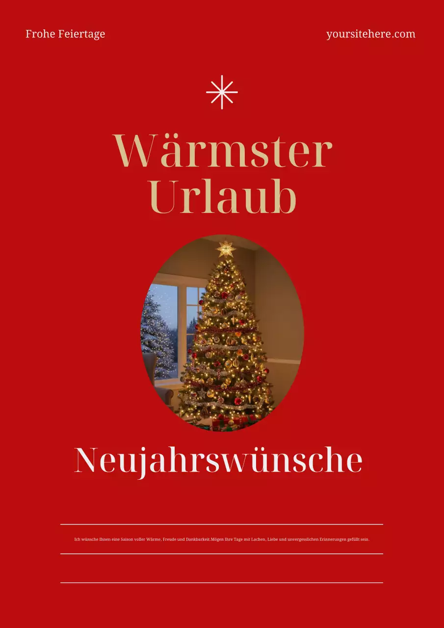 Rotes klassisches Weihnachtsgrußkartenposter