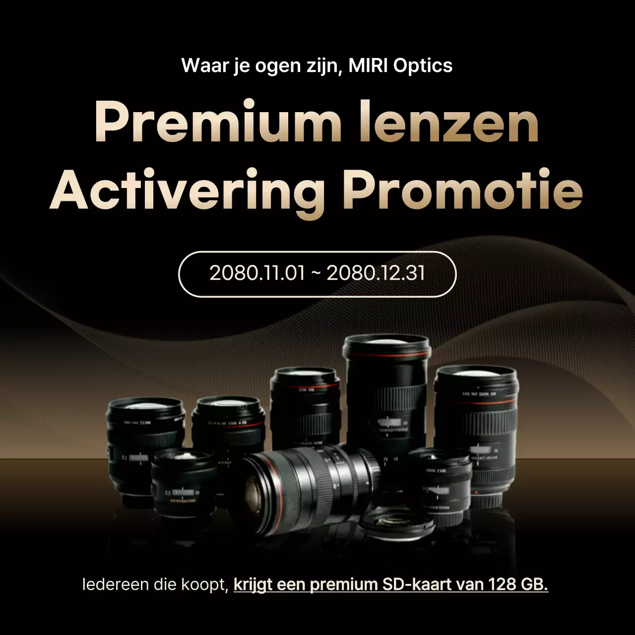 Advertentie voor zwarte geavanceerde camera