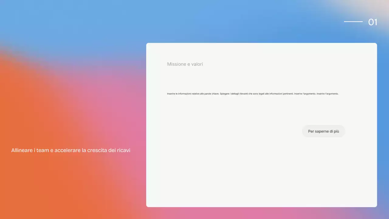 Presentazione della strategia di vendita moderna e colorata