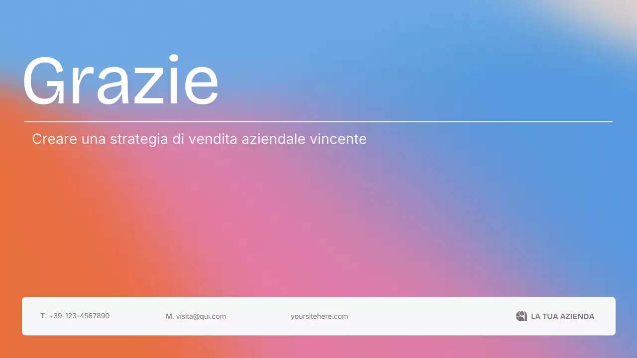 Presentazione della strategia di vendita moderna e colorata