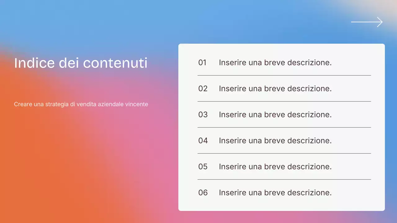 Presentazione della strategia di vendita moderna e colorata