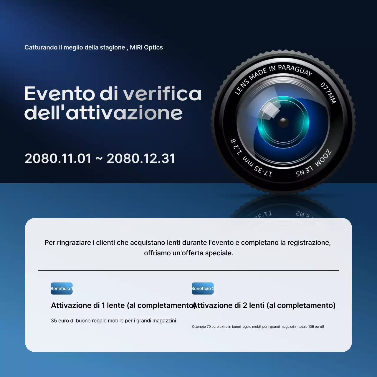 Promozione dell'evento Blue Modern