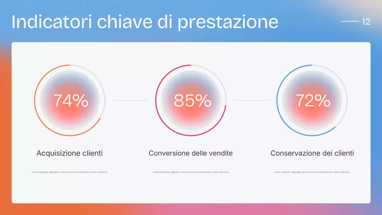Presentazione della strategia di vendita moderna e colorata