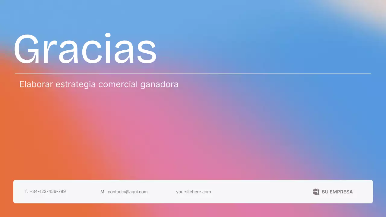 Presentación de estrategia de ventas moderna y colorida