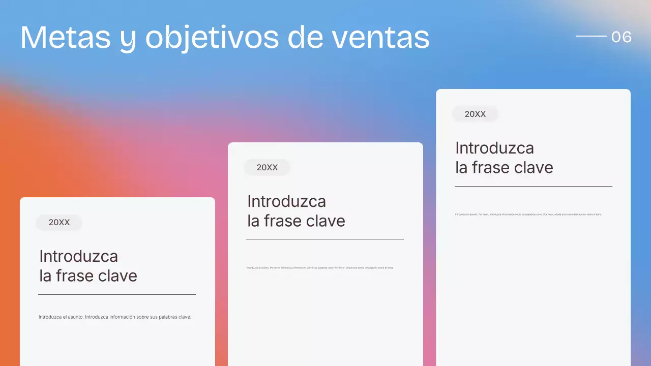Presentación de estrategia de ventas moderna y colorida
