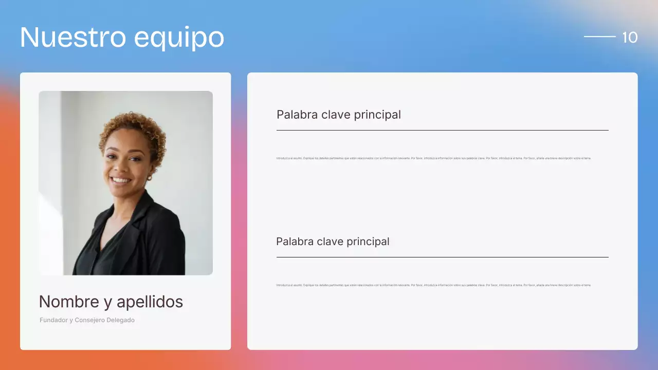 Presentación de estrategia de ventas moderna y colorida