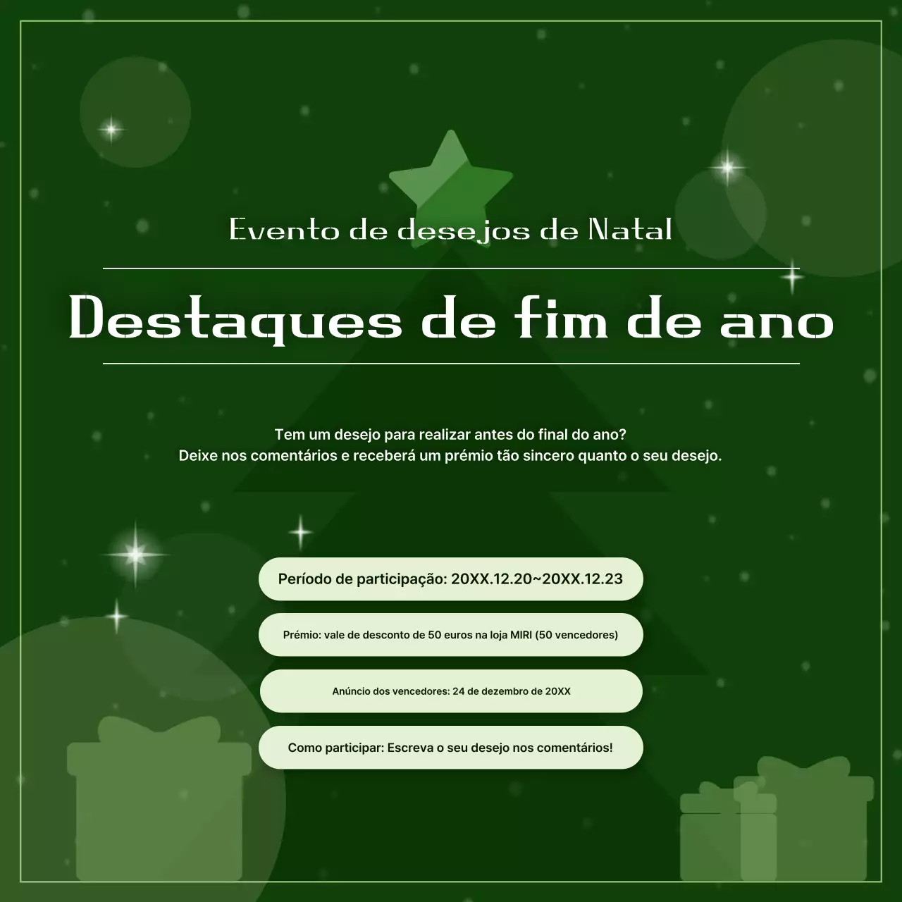 Evento de Natal Simples e Ecológico
