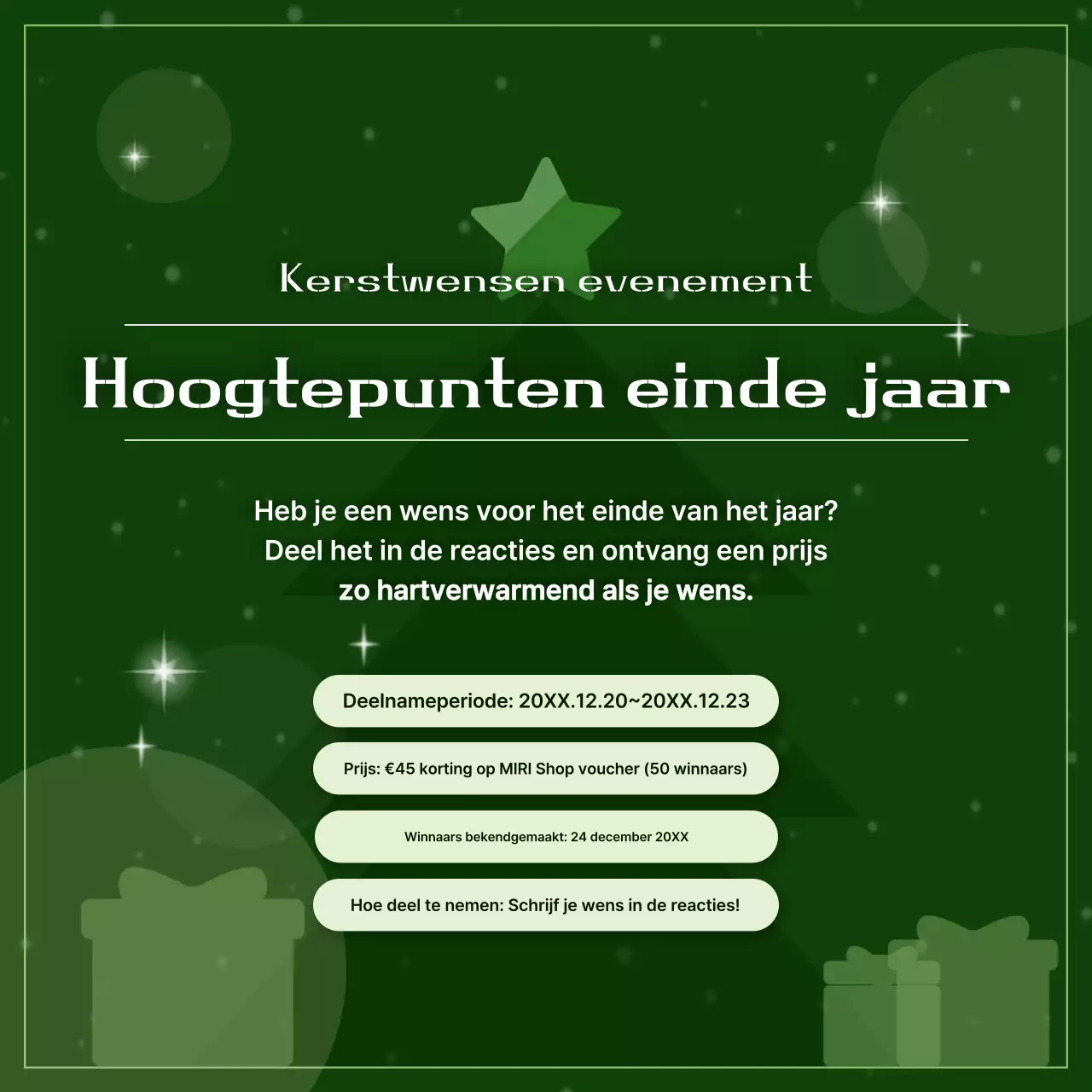 Groen Eenvoudig Kerst Evenement