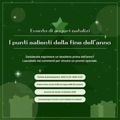 Evento di Natale semplice e verde