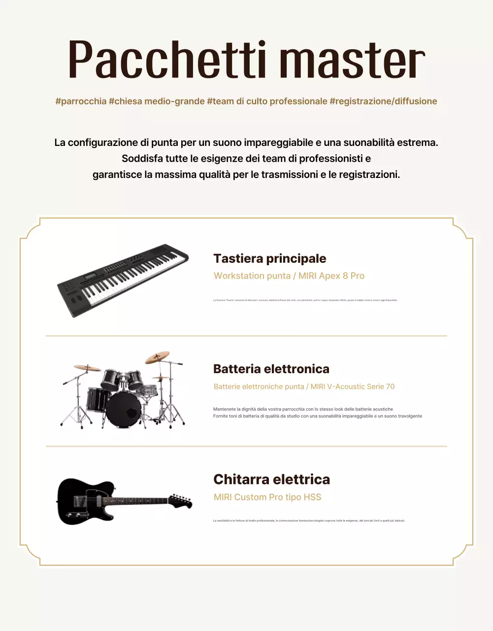 Guida agli strumenti classici Brown