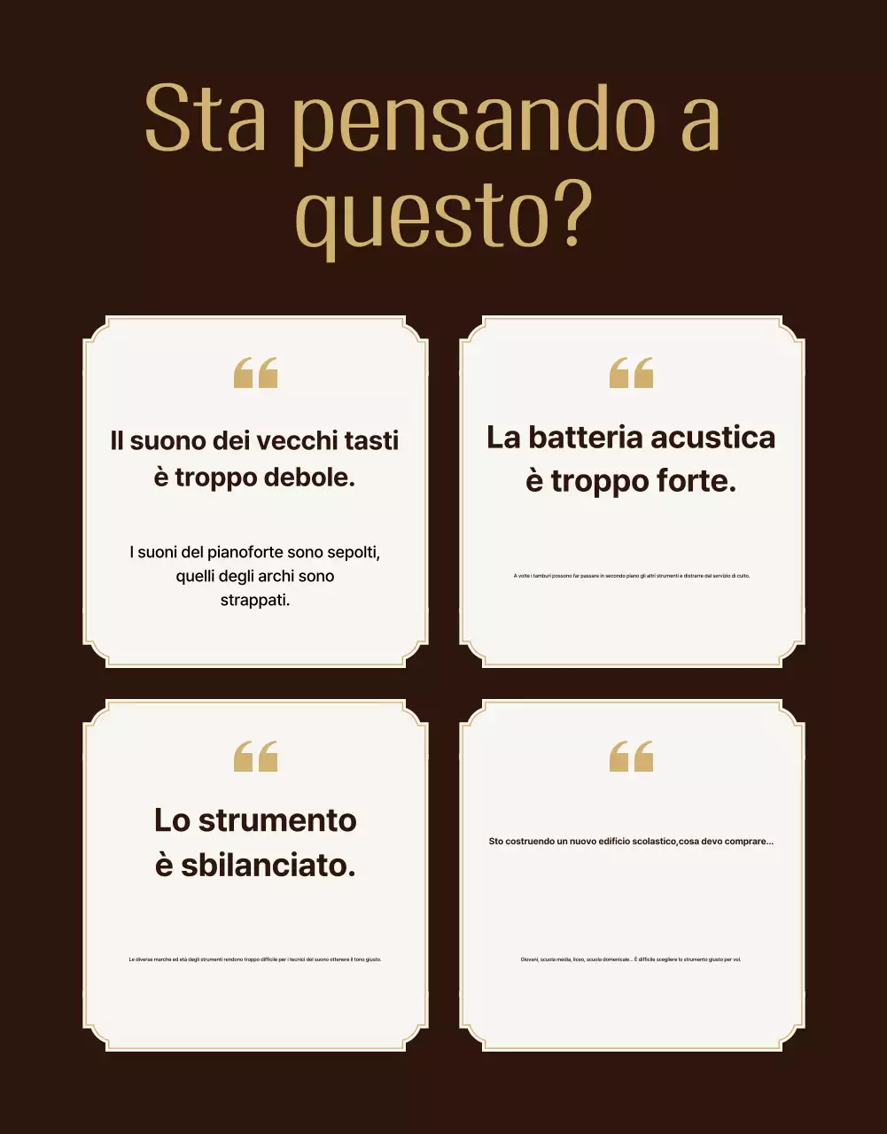 Guida agli strumenti classici Brown