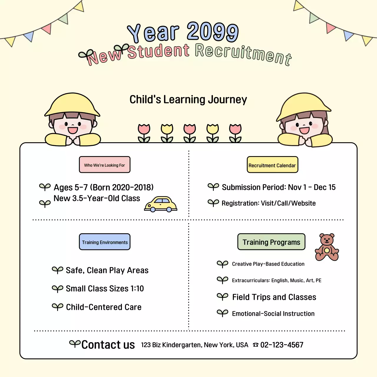 Beige Baby Freshman Recruitment Announcement