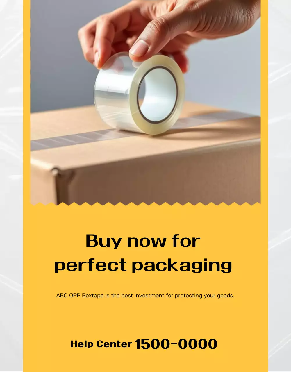 Yellow Simple Packaging Advertisement