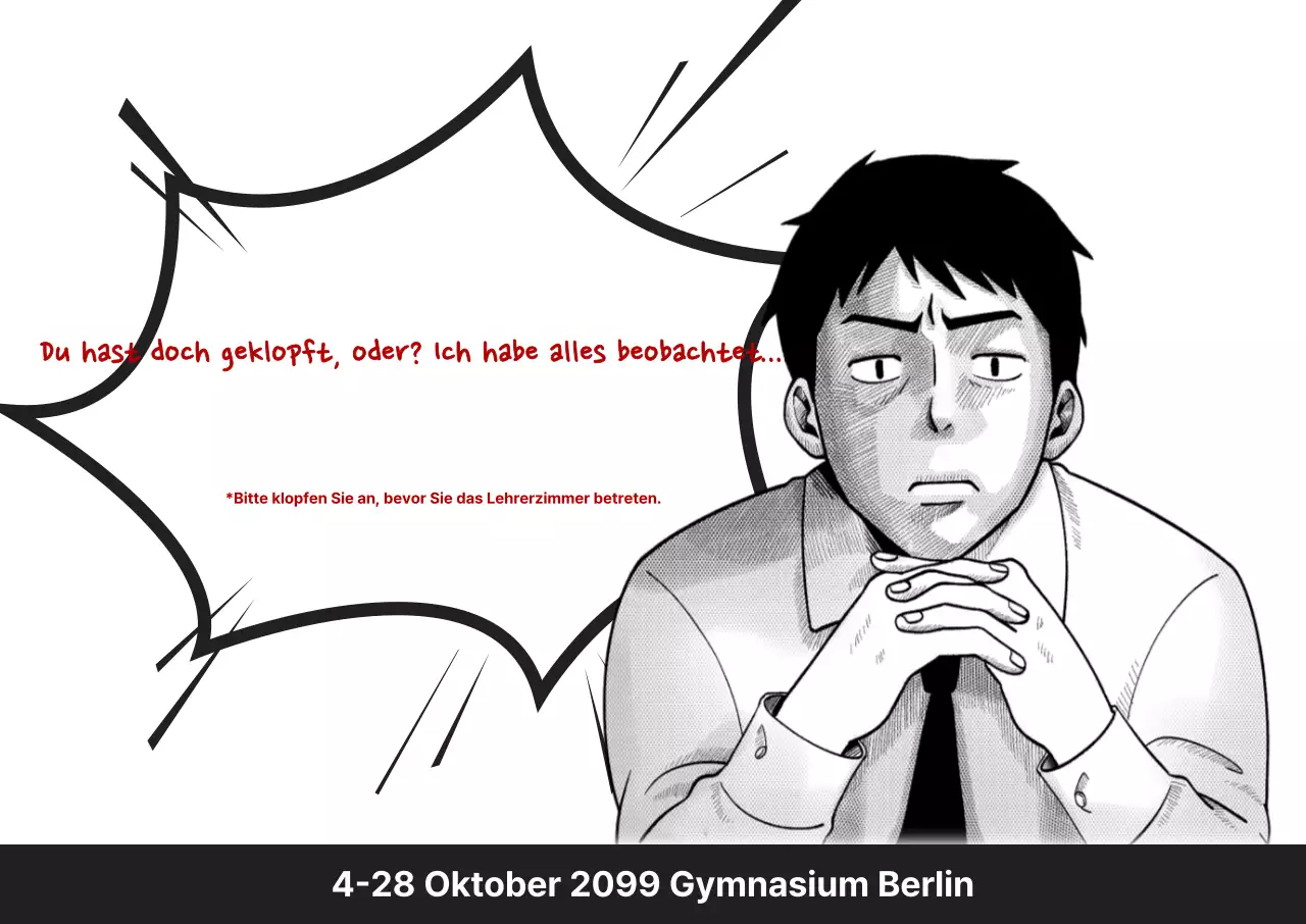 Schwarz-Weiß-Cartoon-Schulführer