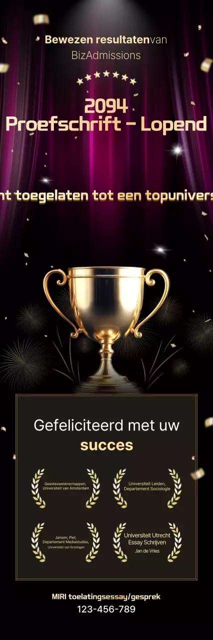 Gefeliciteerd met het behalen van het toelatingsexamen voor Bora Luxury!