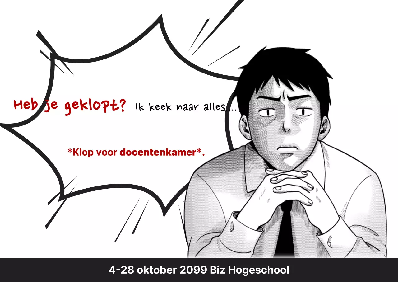 Zwart-wit cartoon schoolgids