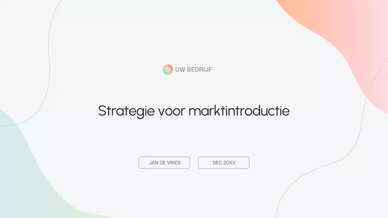 Beige moderne bedrijfsstrategiepresentatie