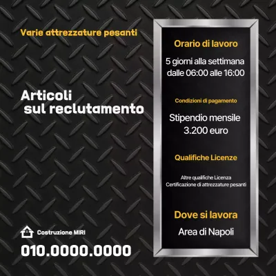 Reclutamento semplice nero