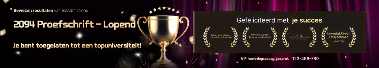 Gefeliciteerd met het behalen van het toelatingsexamen voor Bora Luxury!