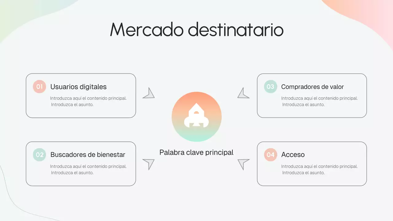 Presentación de estrategia empresarial moderna en beige