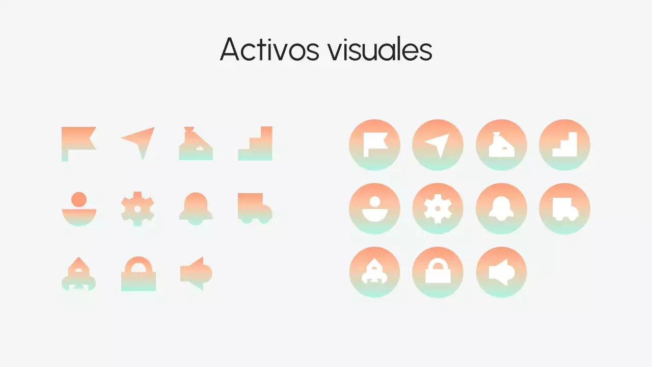 Presentación de estrategia empresarial moderna en beige