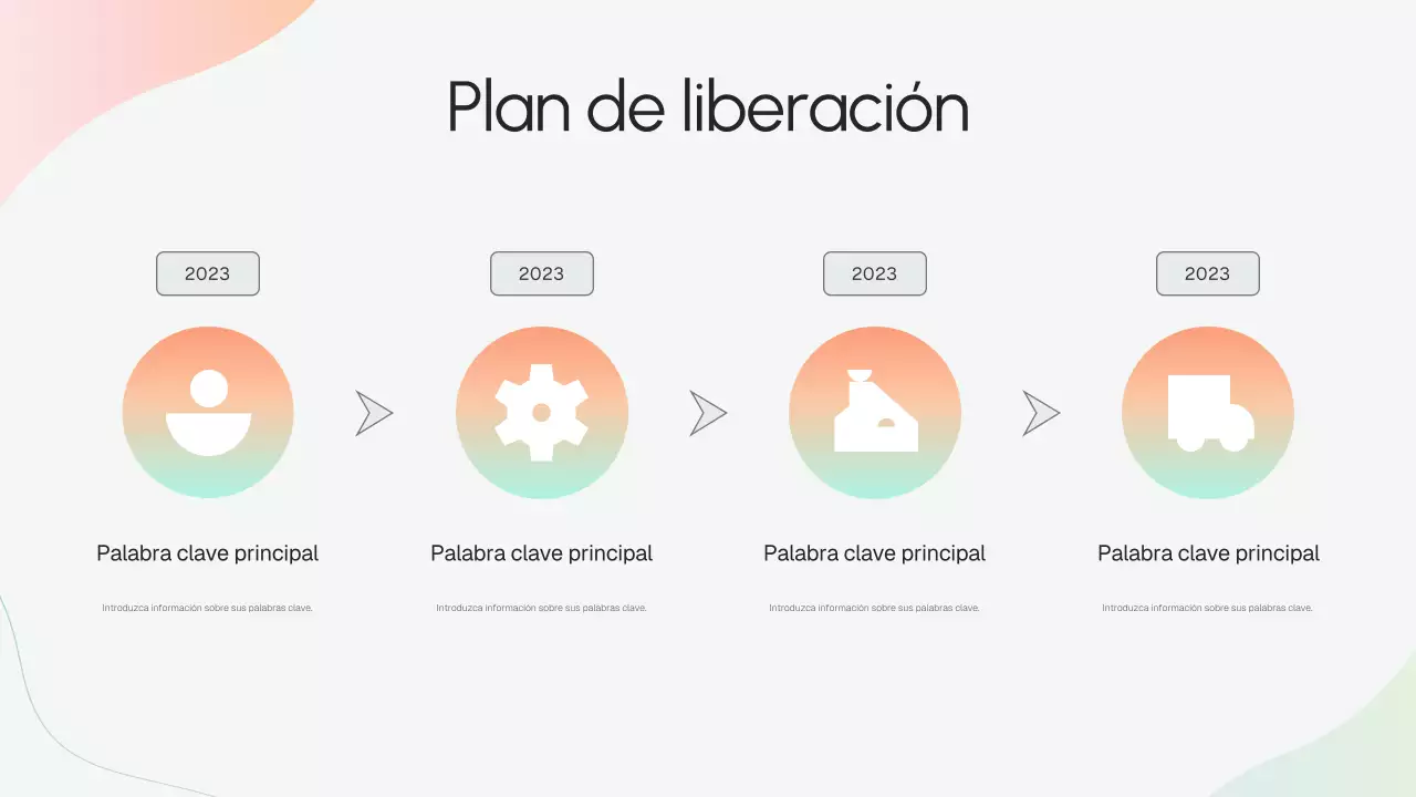 Presentación de estrategia empresarial moderna en beige