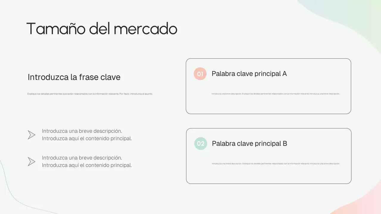 Presentación de estrategia empresarial moderna en beige