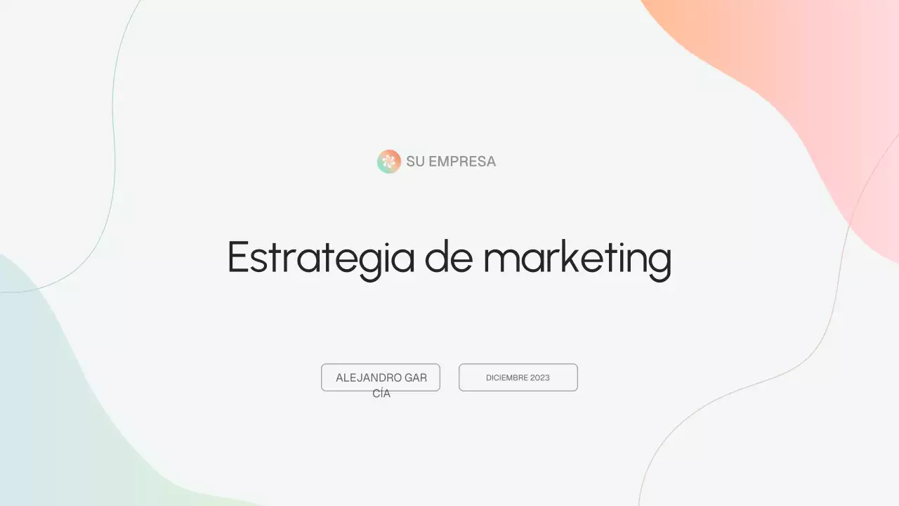 Presentación de estrategia empresarial moderna en beige