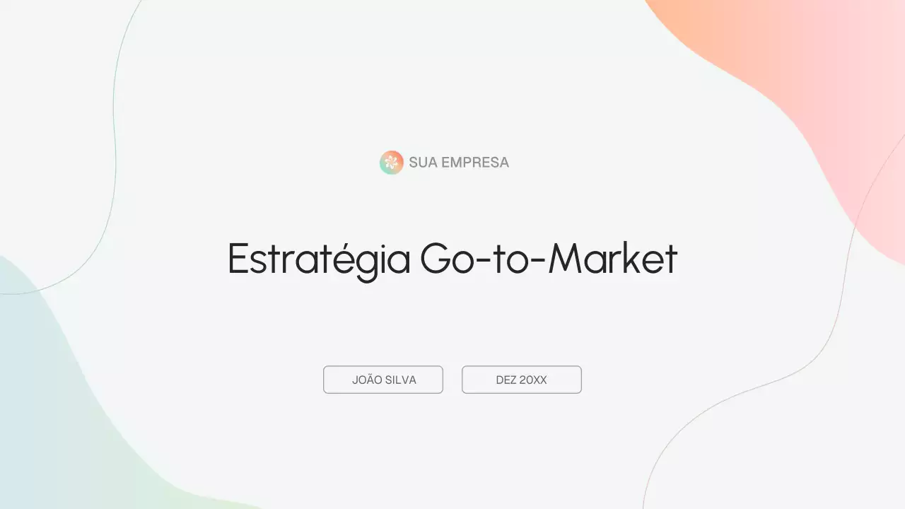 Apresentação de estratégia de negócios moderna em tons de bege