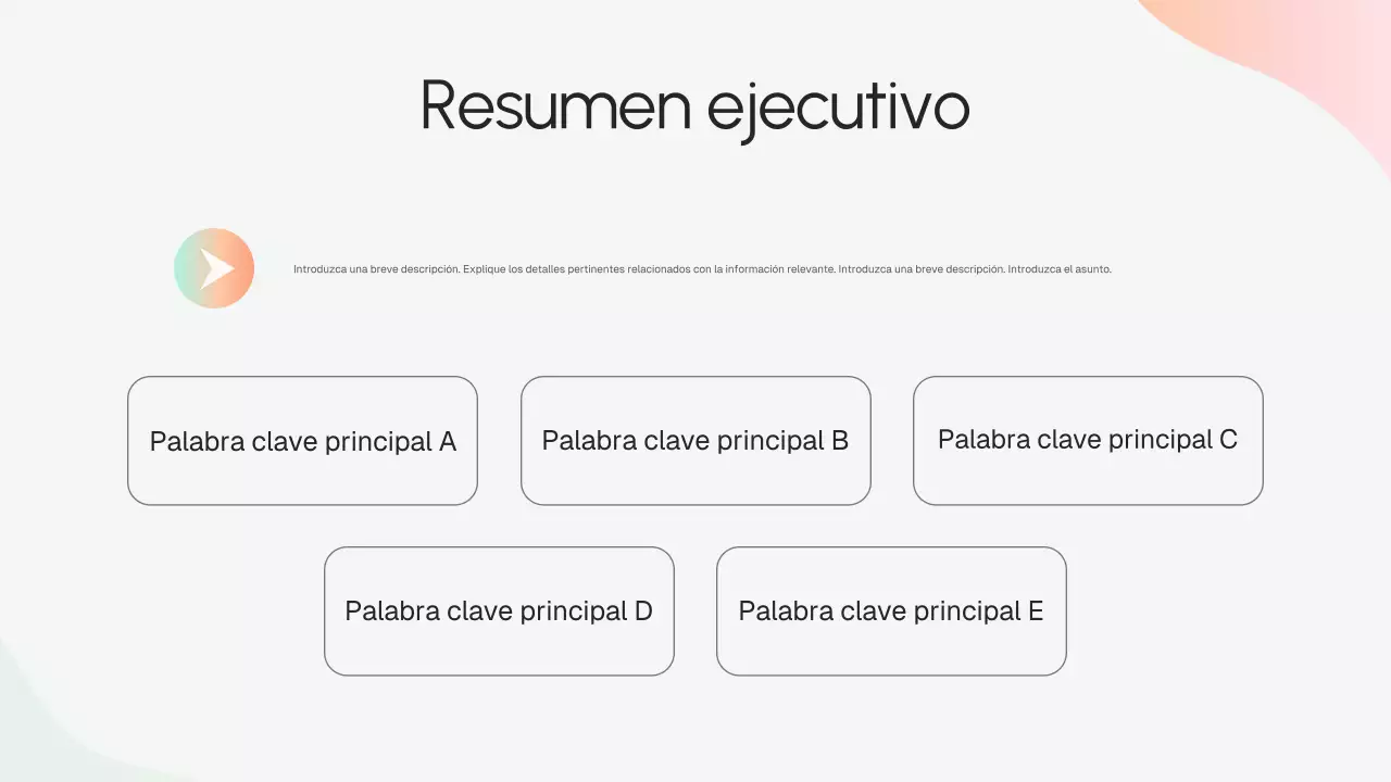 Presentación de estrategia empresarial moderna en beige