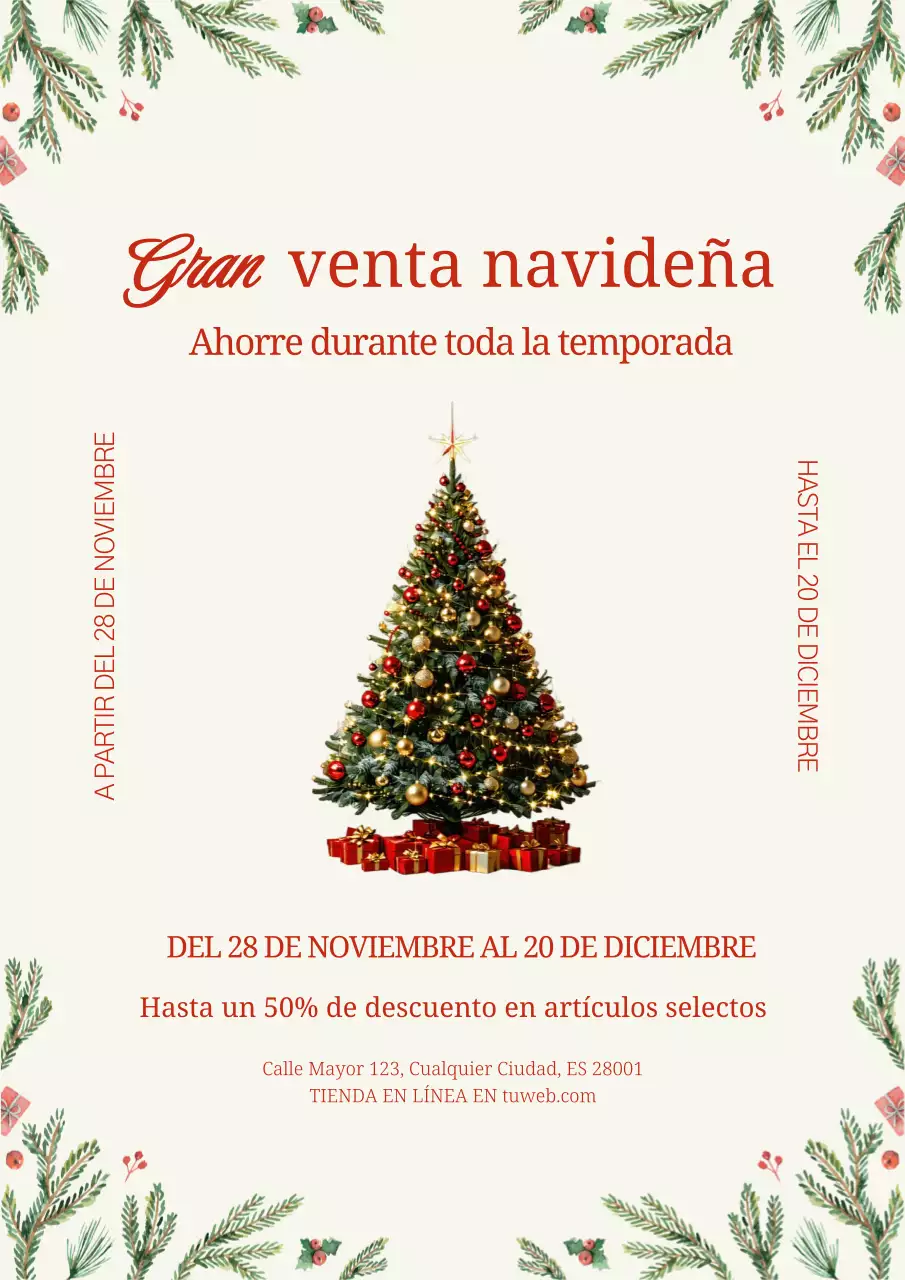 Promoción navideña de Red Botanical