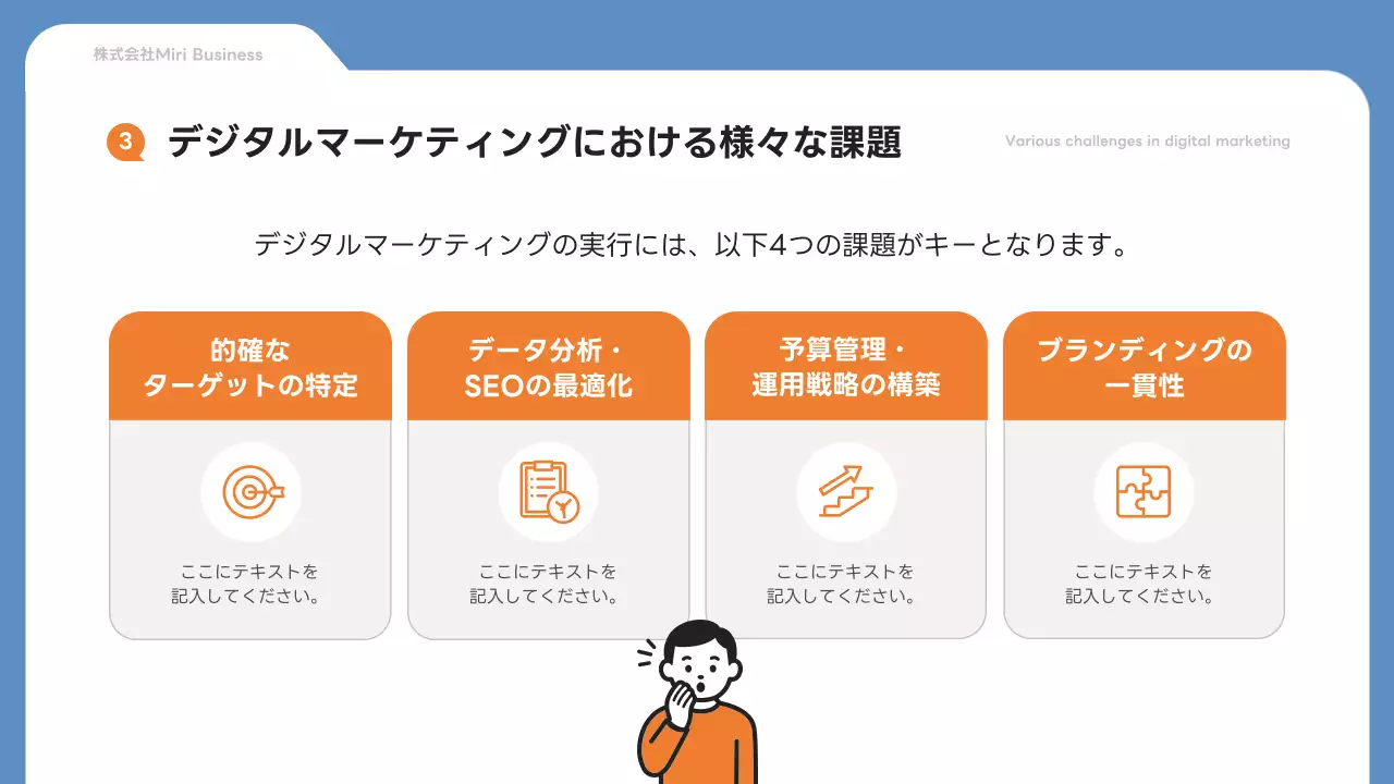 オレンジ シンプル マーケティング プラン