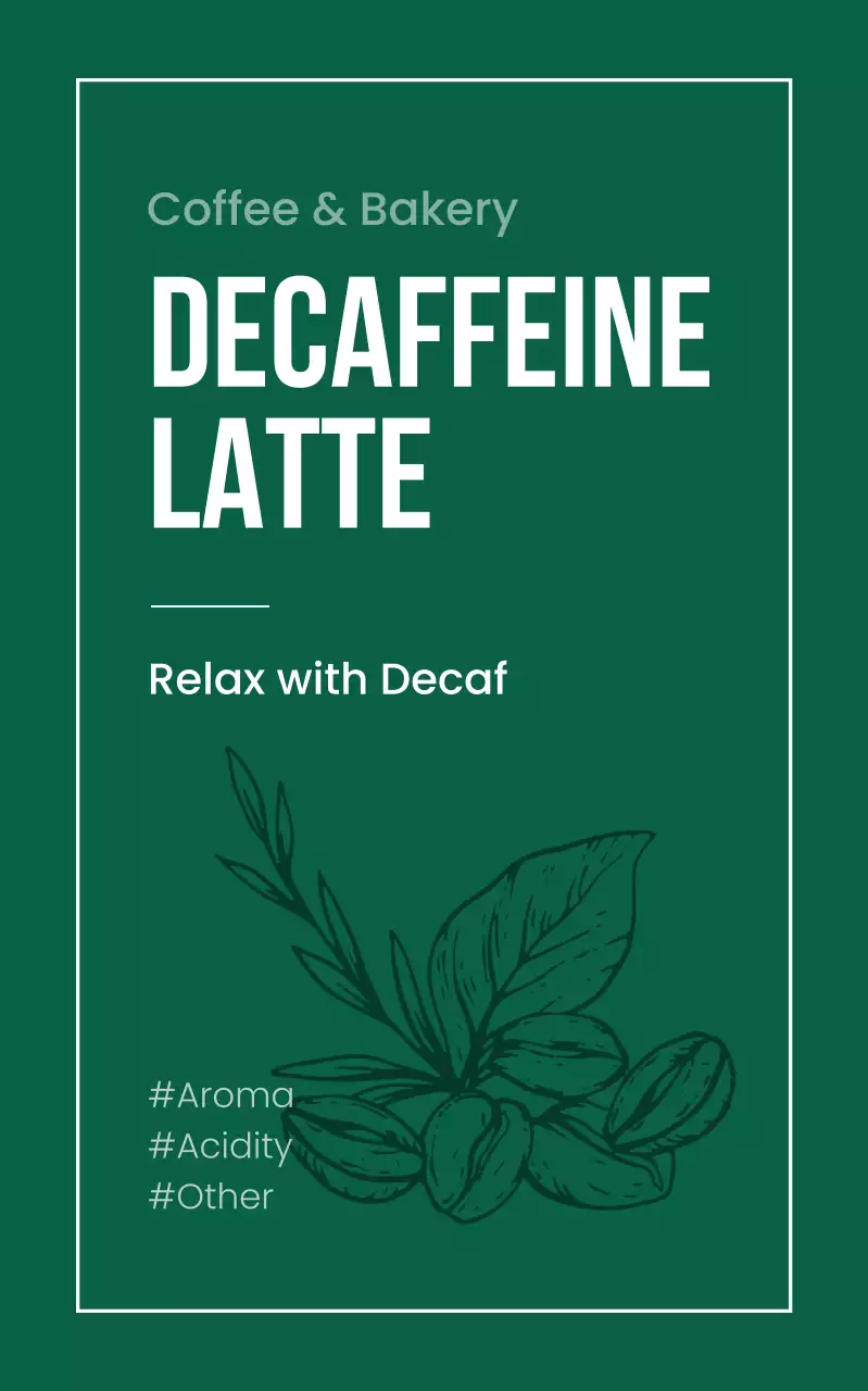 녹색 심플 커피 광고