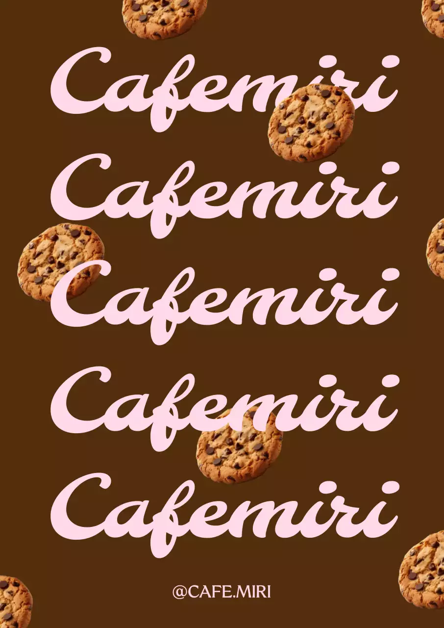 갈색 레트로 카페 홍보