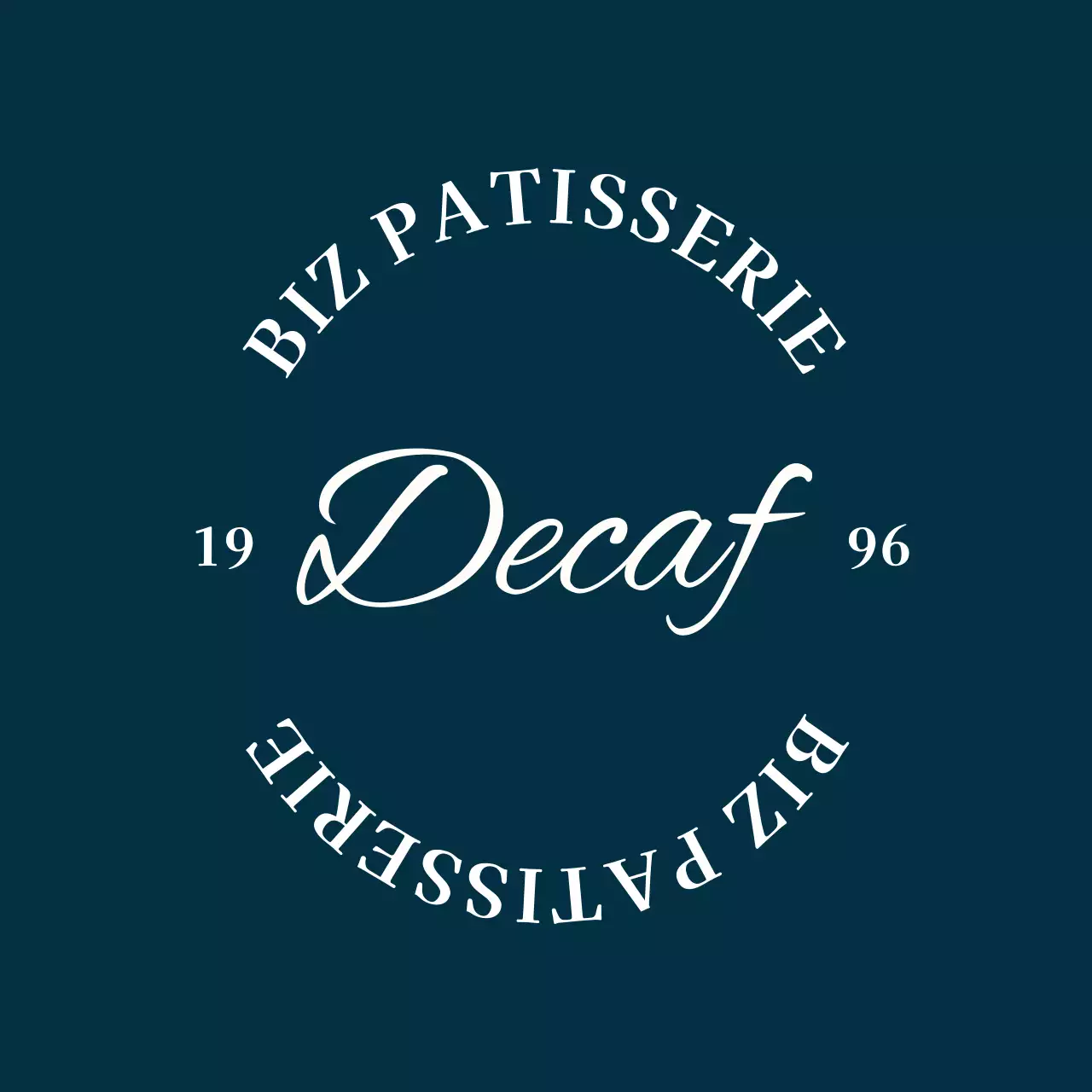 남색 클래식 카페 로고