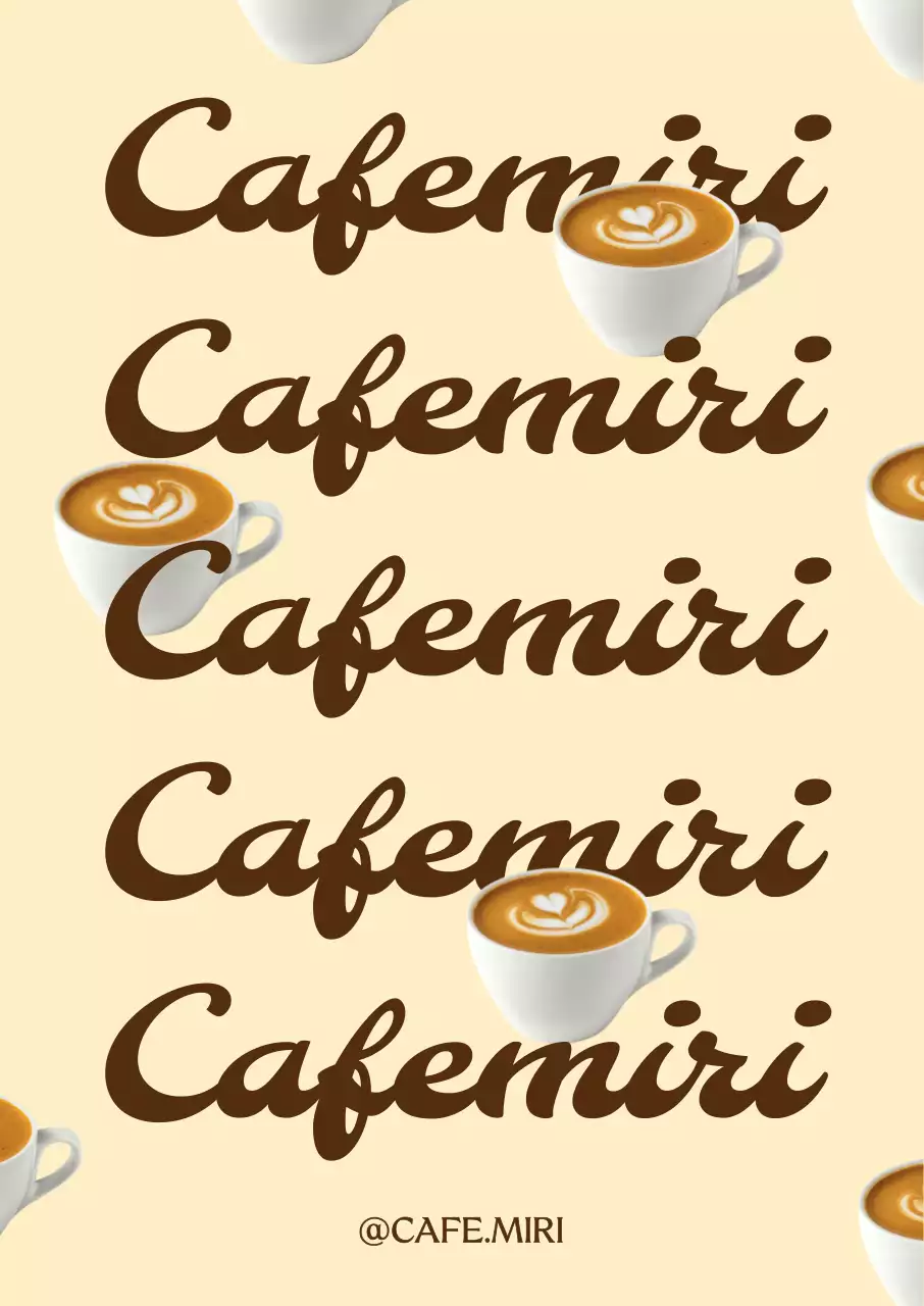 베이지 빈티지 카페 홍보