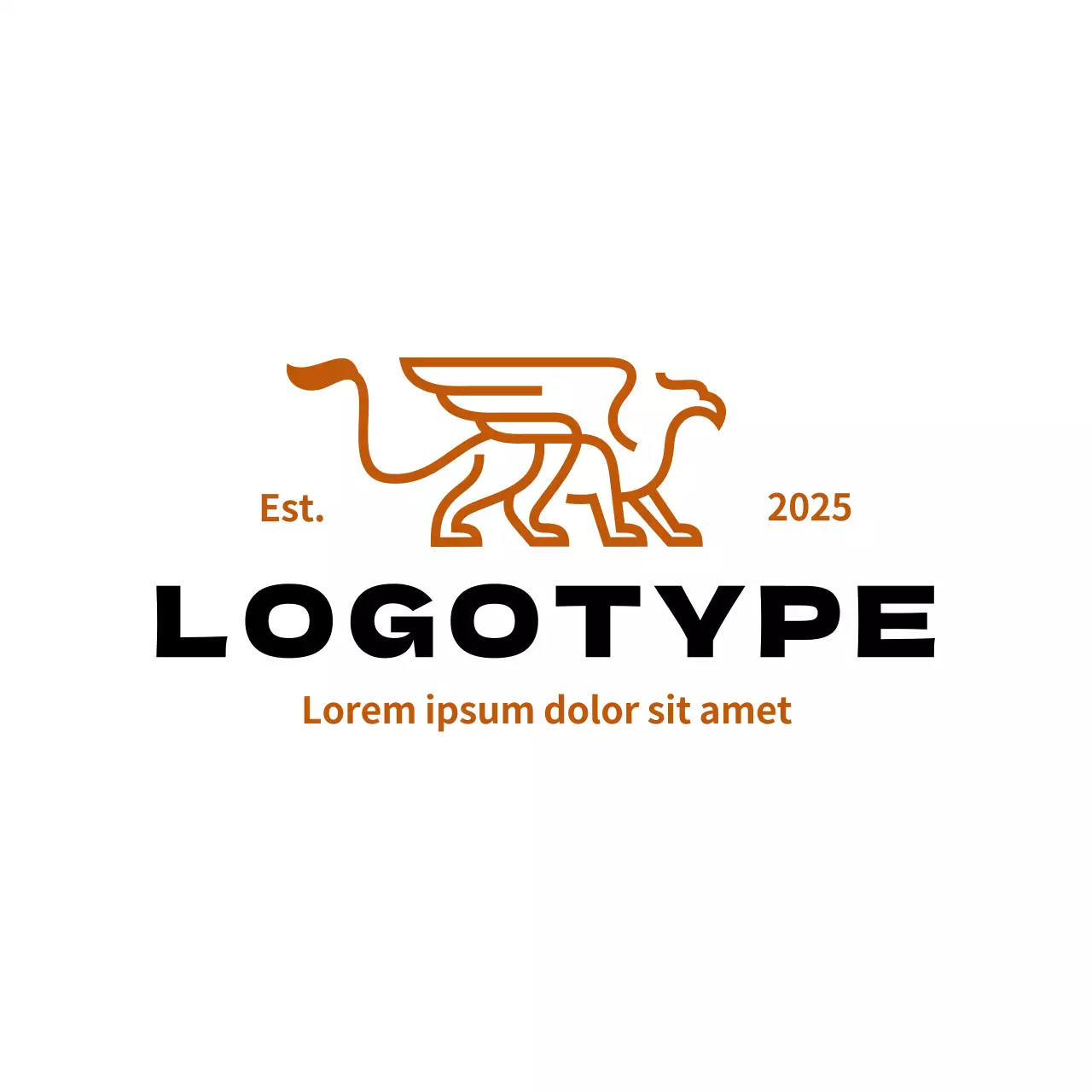 orange Minimal Griffin for Brand Identity