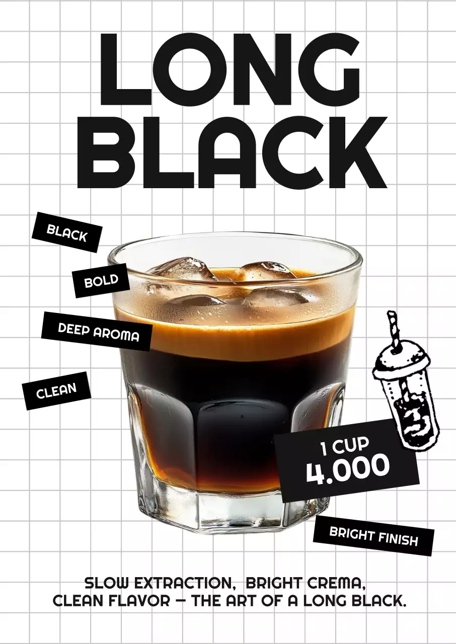 검정 모던 커피 광고