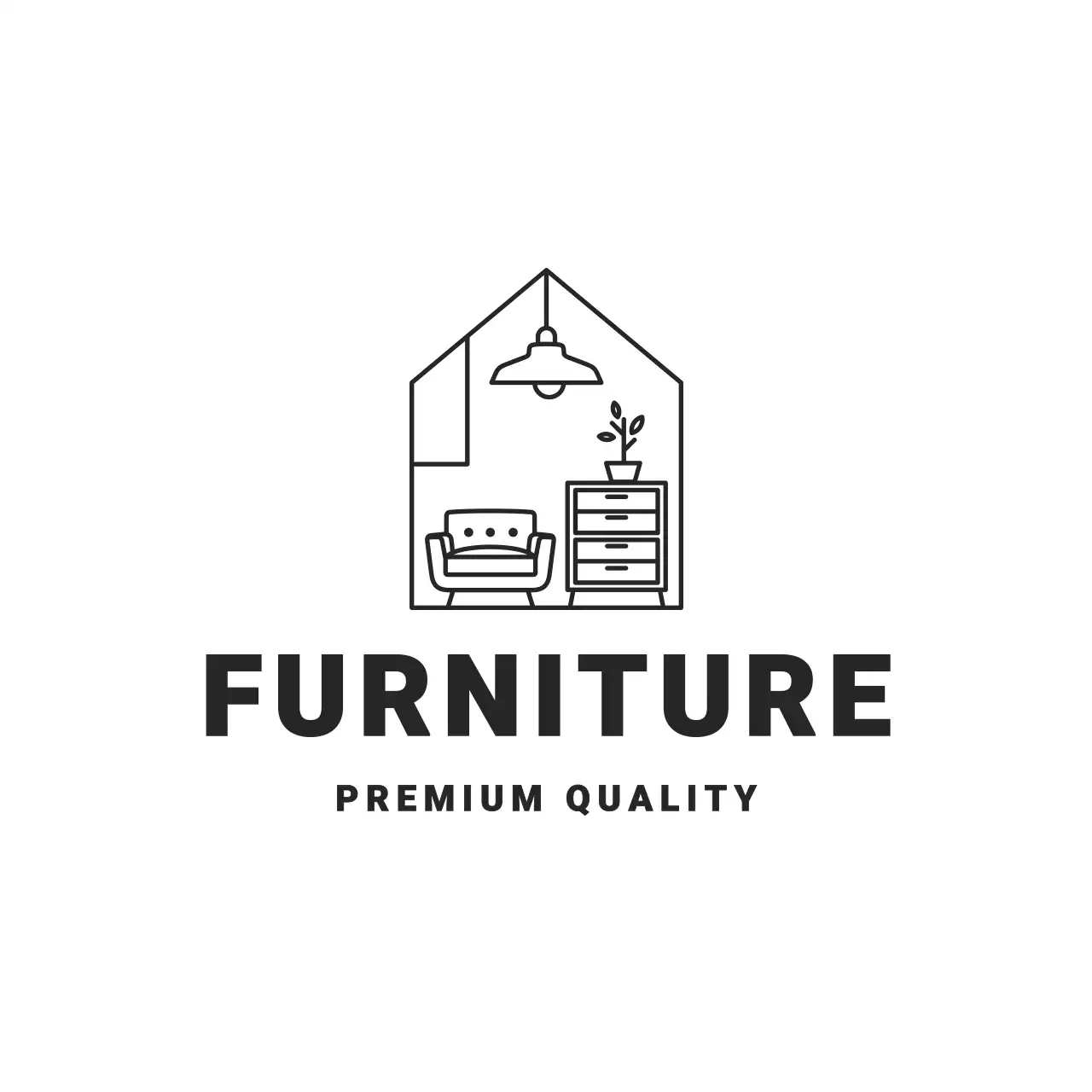 black minimalist furniture advertisement