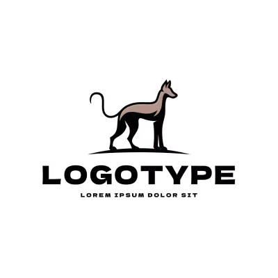 black minimal dog for Brand Identity