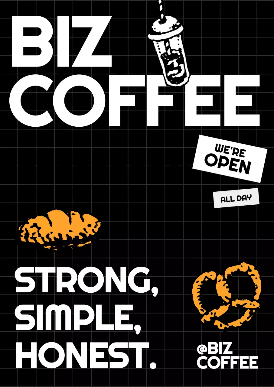 검정 모던 커피 광고