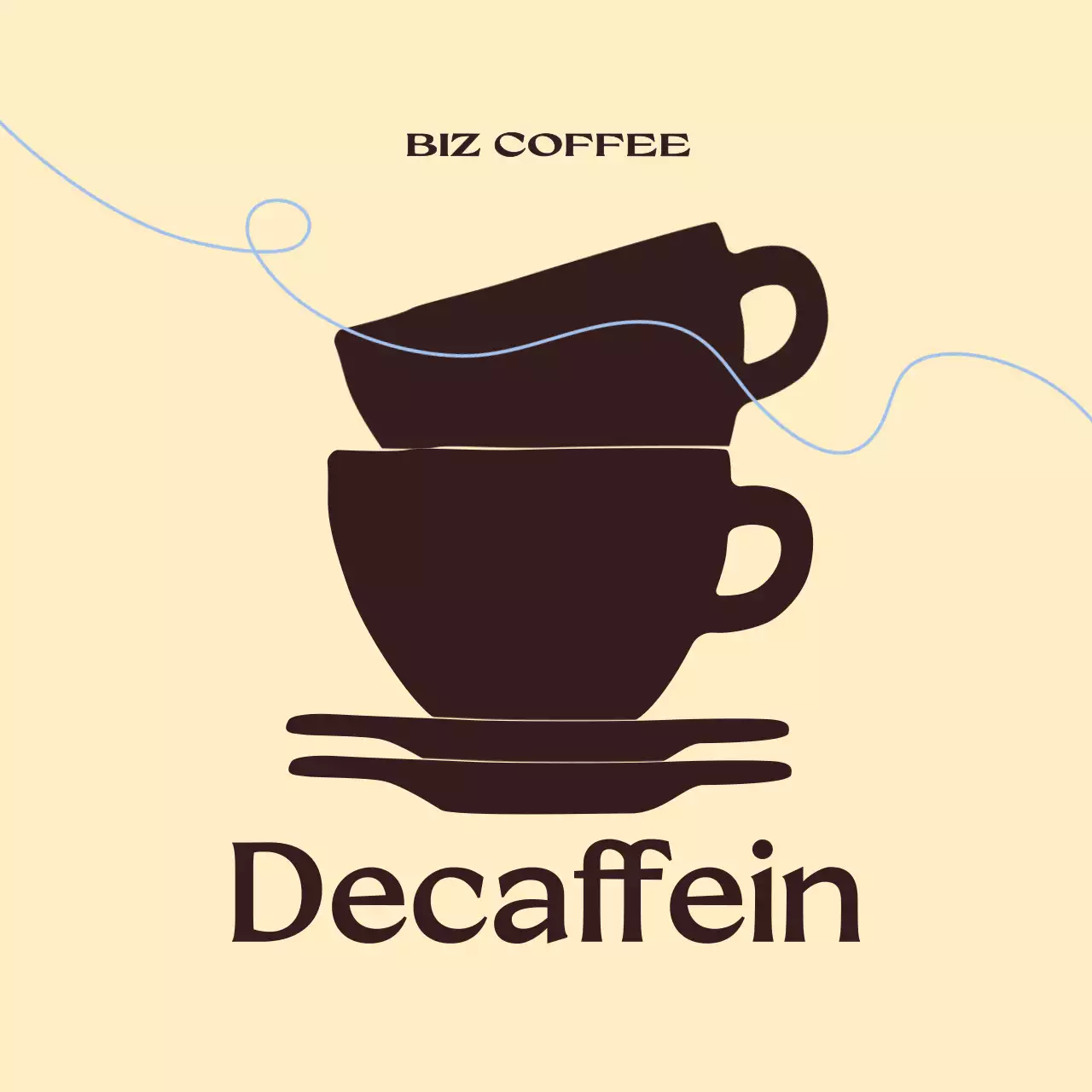 베이지 심플 커피 로고