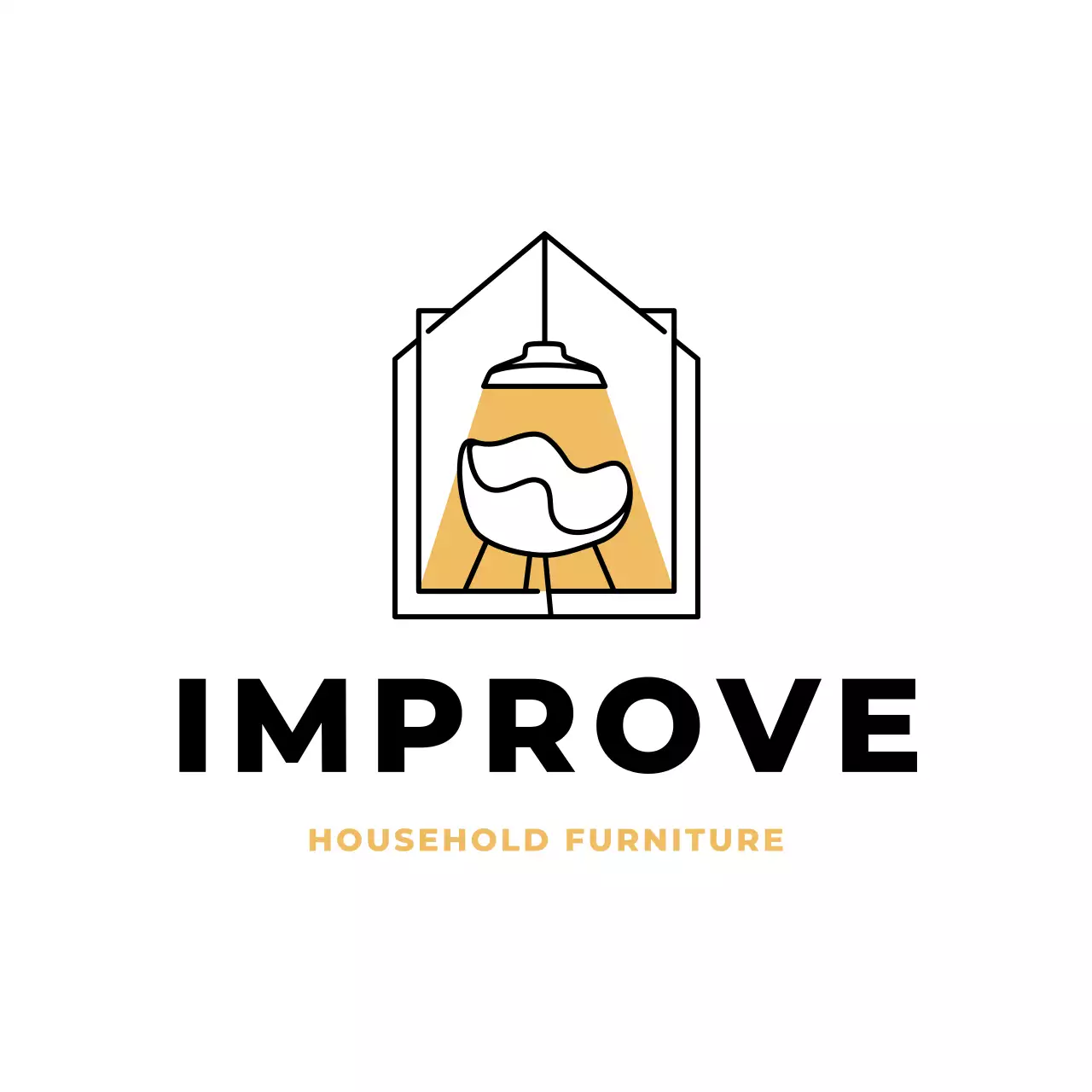 yellow minimalist furniture advertisement