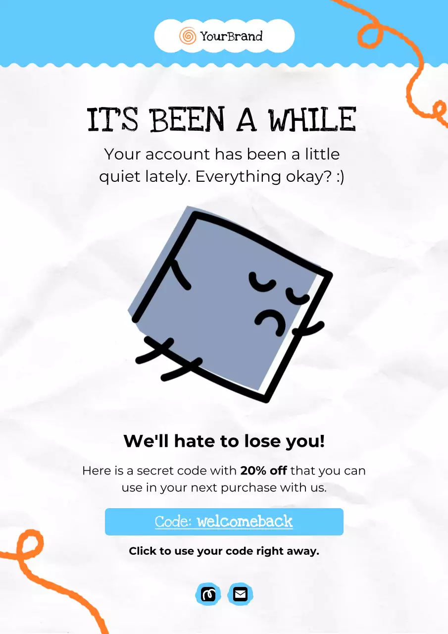 Blue Minimal Cute Newsletter Promotion Poster